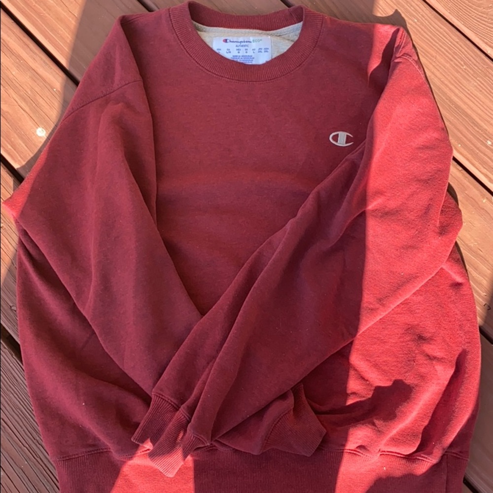 Maroon Champion crew neck